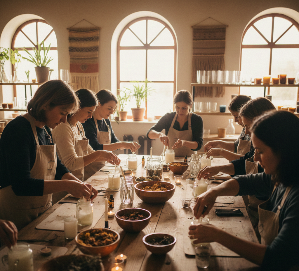 Candle making workshop session